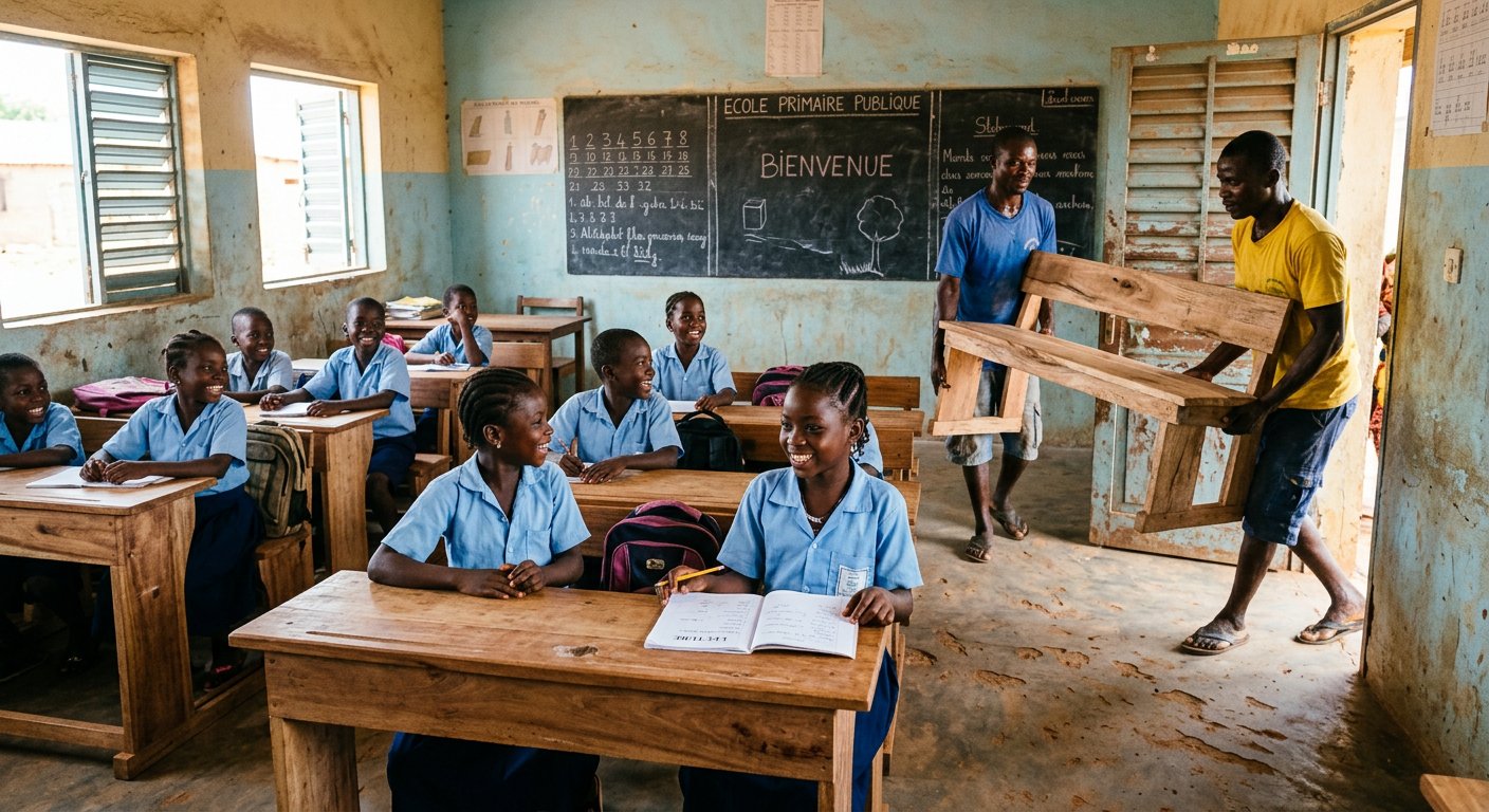 Des salles de classe équipées